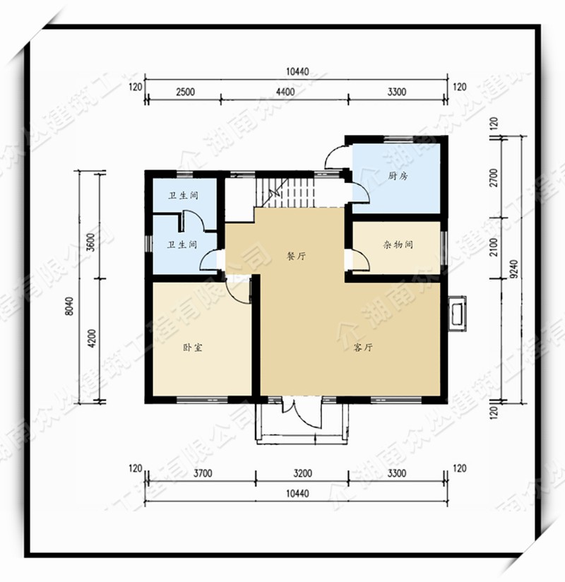 两层独栋别墅新农村自建房