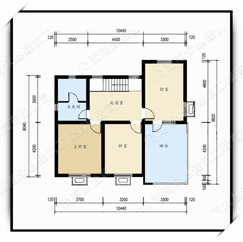 两层独栋别墅新农村自建房