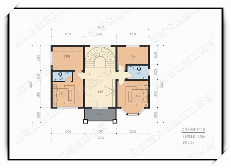 农村小别墅设计2层半建筑施工图