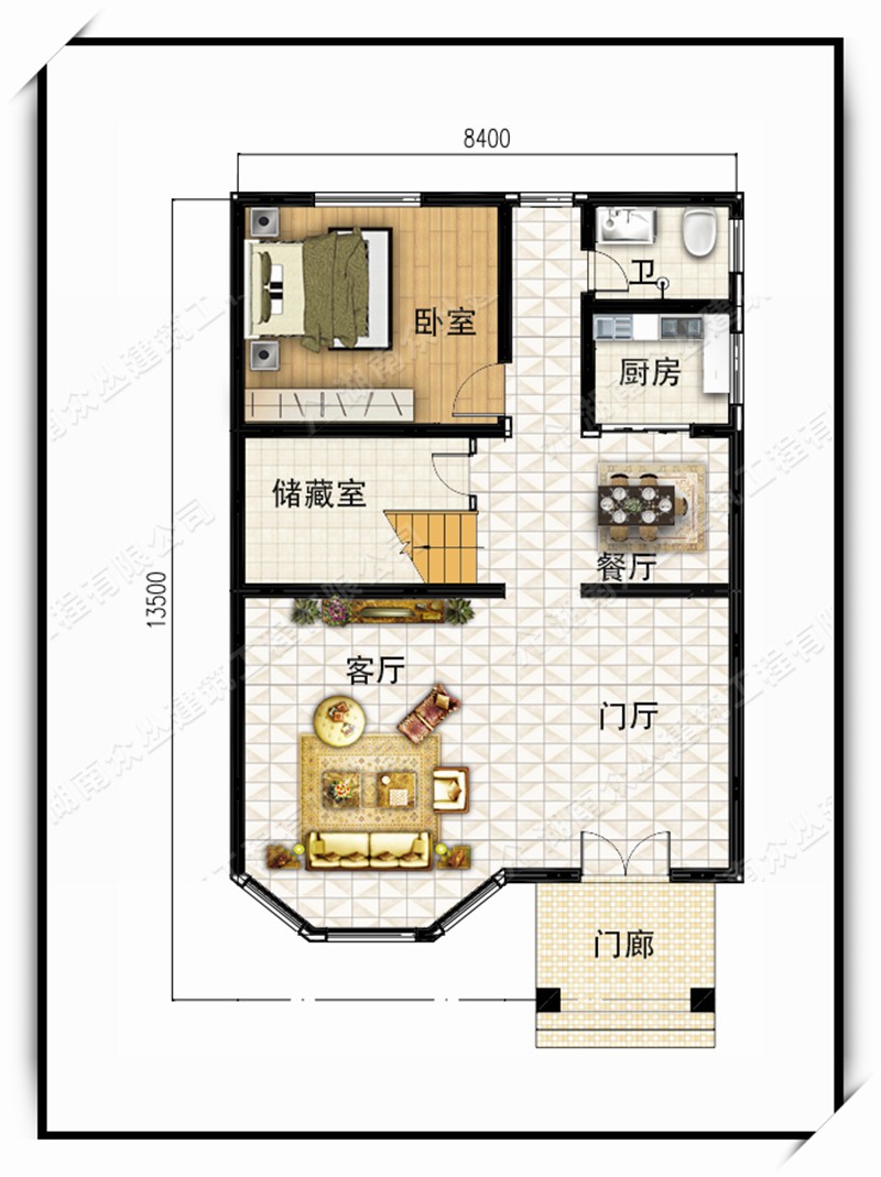 三层简欧实用经典图纸带露台设计