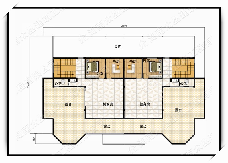 三层欧式双拼乡村别墅设计，适合兄弟两个一起建造