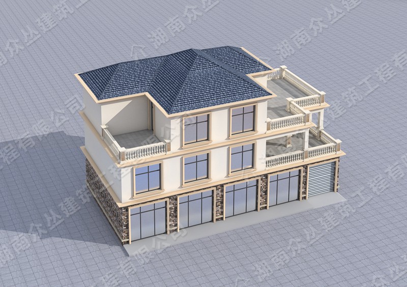 三层临界带商铺带露台自建房全套设计图纸