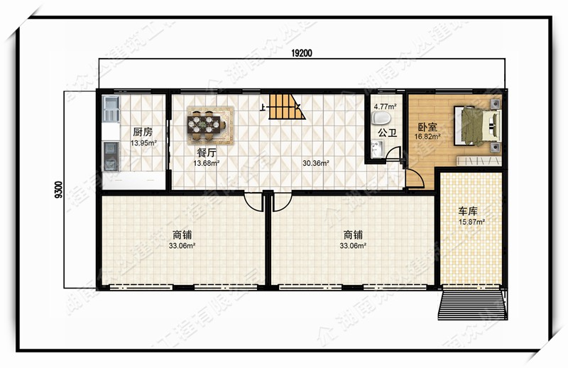 三层临界带商铺带露台自建房全套设计图纸