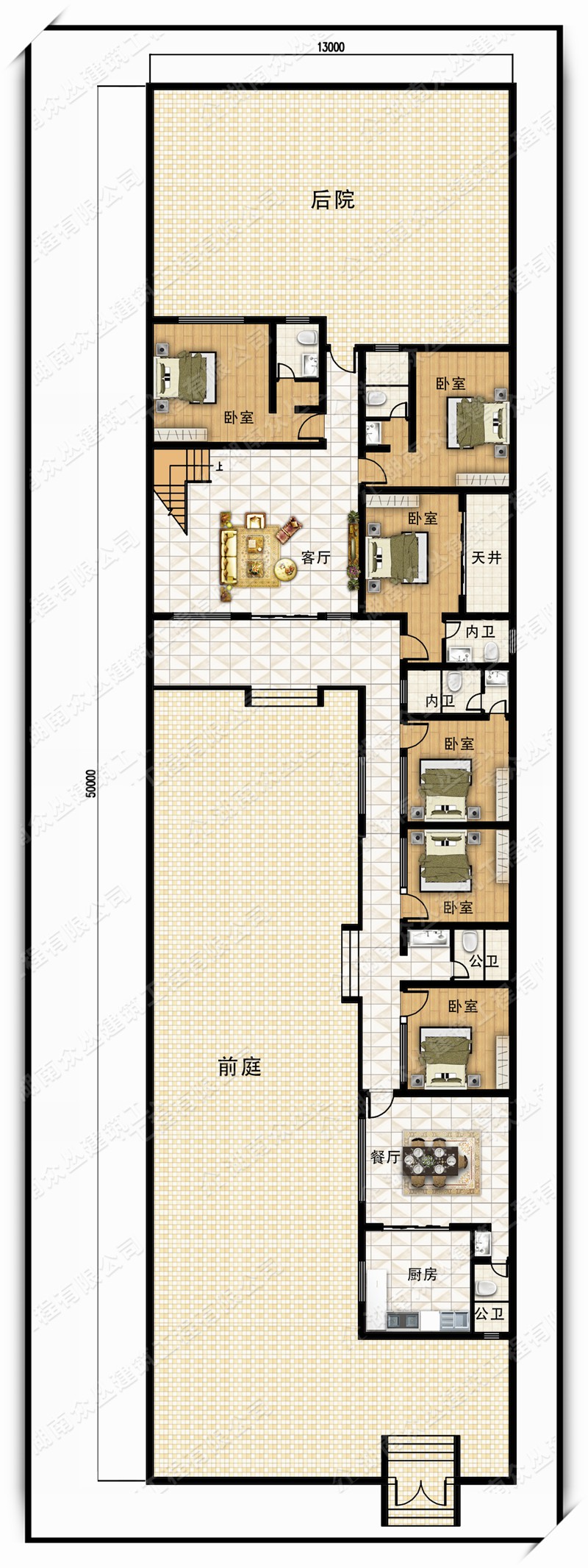 三层临界带商铺带露台自建房全套设计图纸