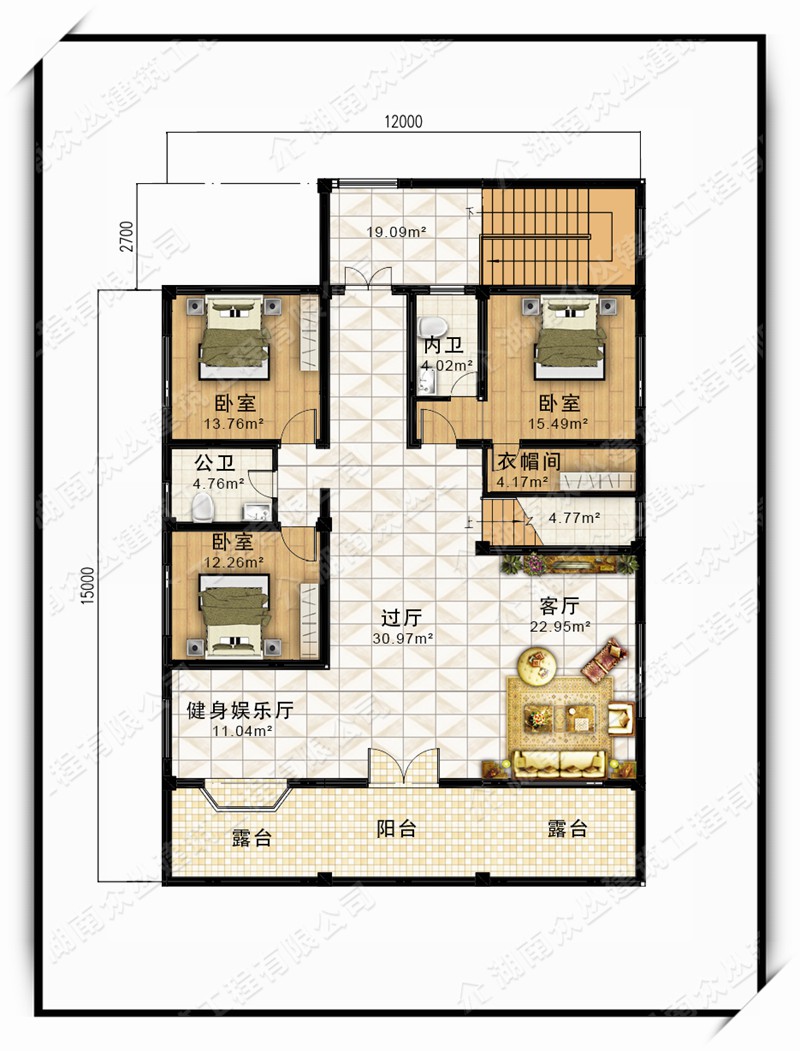 三层临界带商铺新式自建房效果图施工图