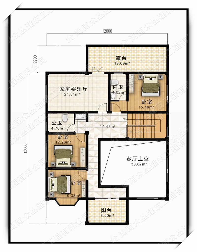 三层临界带商铺新式自建房效果图施工图