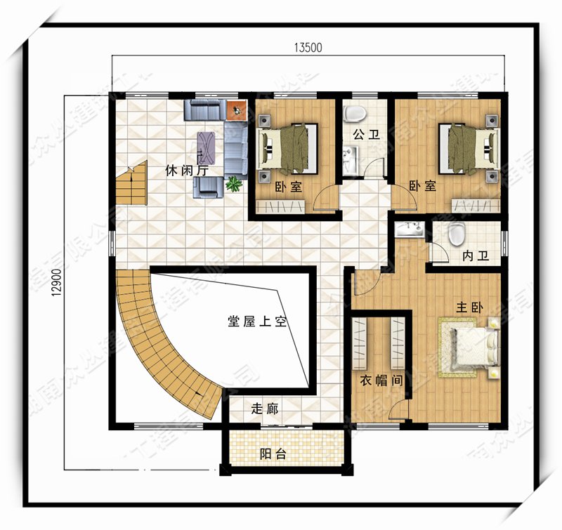 三层简欧153.9平乡村别墅设计图纸，简约实用！