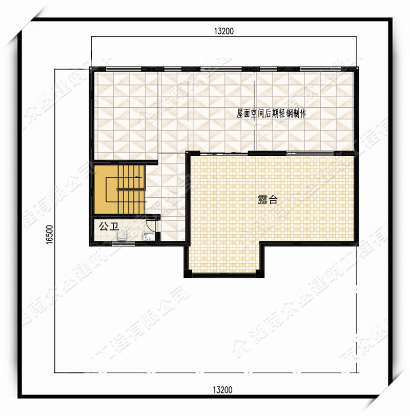 古典中式带车库带内院占地270平方乡村别墅