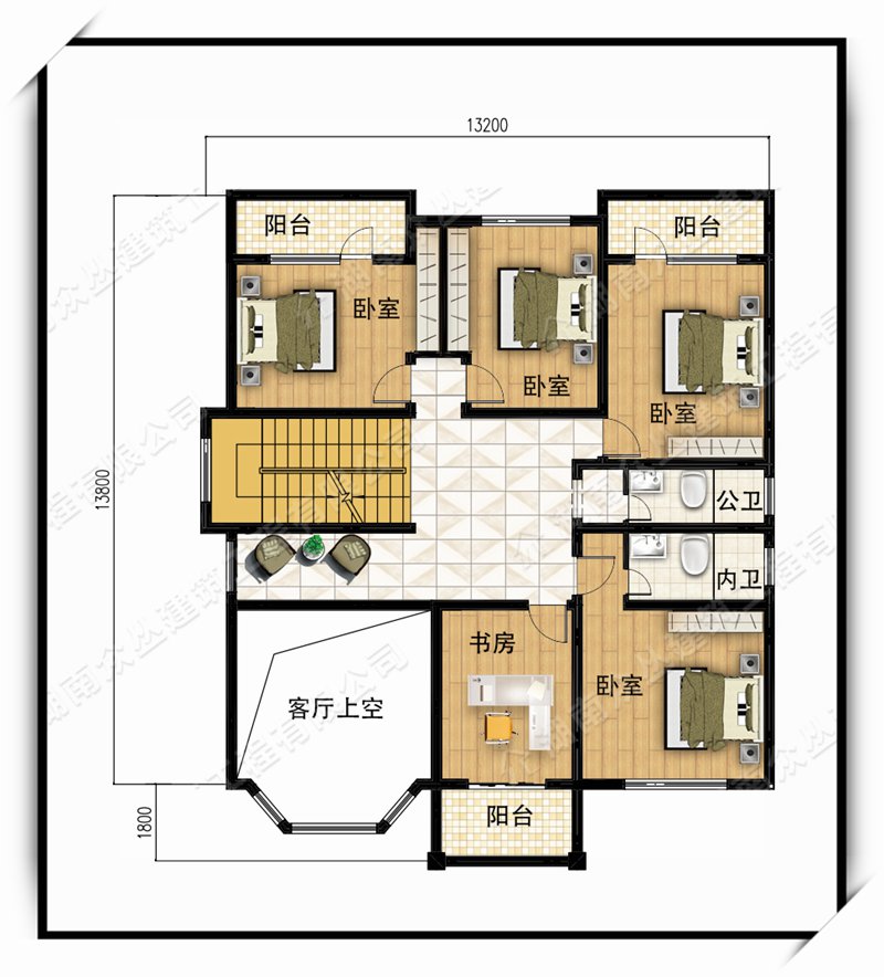 开间进深13.2米 三层欧式别墅带露台