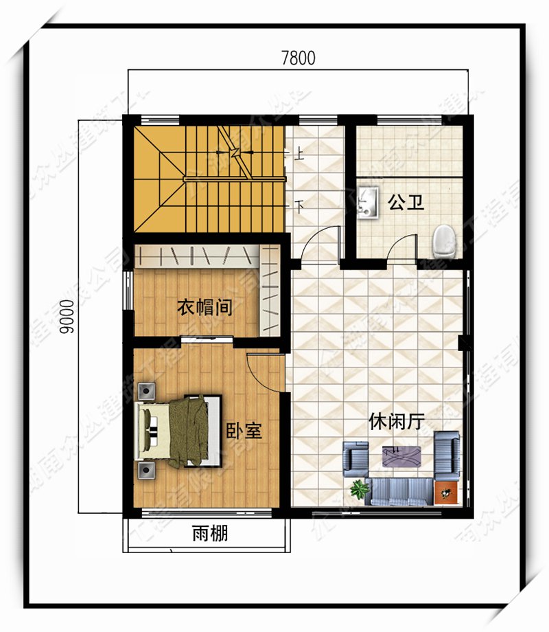 四层简欧占地67平乡村设计图纸，简约实用！